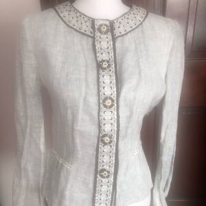 Vintage Elie Tahari linen jacket